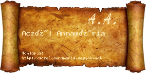 Aczél Annamária névjegykártya