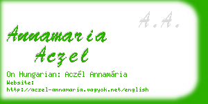 annamaria aczel business card